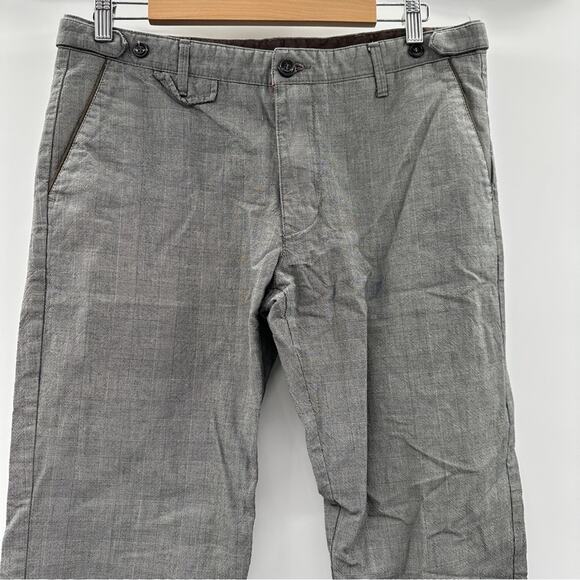 Zara Man Black & White "Gray" Houndstooth Mid Rise Straight Leg Dress Pants 32 - Picture 2 of 10